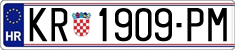 License plate of Croatia, Regular plates