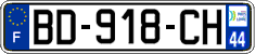 French license plate, SIV (ordinary)
