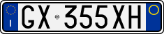 License plate of Italy, Cars (1994 year series)