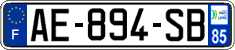 French license plate, SIV (ordinary)