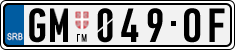 License plate of Serbia, Cars