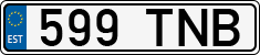 License plate of Estonia, Regular car plates