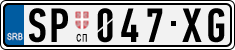 License plate of Serbia, Cars