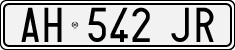 License plate of Italy, Cars (1994 year series)