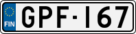License plate of Finland, Cars