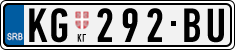 License plate of Serbia, Cars