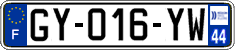 French license plate, SIV (ordinary)