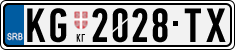 License plate of Serbia, Cars