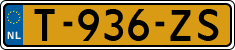 License plate of the Netherlands, Cars