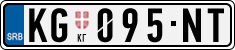License plate of Serbia, Cars