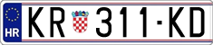 License plate of Croatia, Regular plates