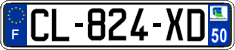French license plate, SIV (ordinary)