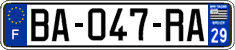 French license plate, SIV (ordinary)