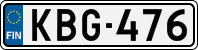 License plate of Finland, Cars