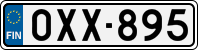 License plate of Finland, Cars