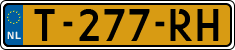 License plate of the Netherlands, Cars