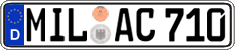 German license plate, Regular plates