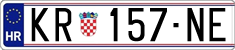 License plate of Croatia, Regular plates