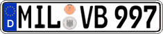 German license plate, Regular plates