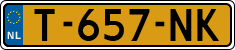 License plate of the Netherlands, Cars