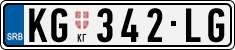 License plate of Serbia, Cars