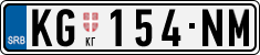 License plate of Serbia, Cars