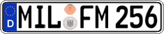German license plate, Regular plates