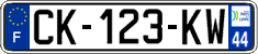 French license plate, SIV (ordinary)