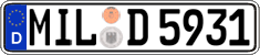 German license plate, Regular plates