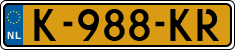 License plate of the Netherlands, Cars