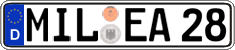 German license plate, Regular plates