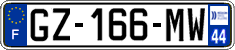 French license plate, SIV (ordinary)