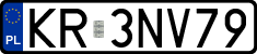 License plates of Poland, Regular car plates