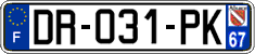 French license plate, SIV (ordinary)