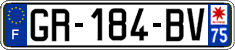 French license plate, SIV (ordinary)