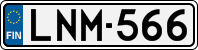 License plate of Finland, Cars