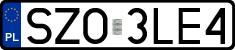 License plates of Poland, Regular car plates
