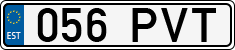 License plate of Estonia, Regular car plates