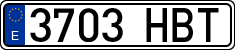 License plates of Spain, Ordinary (2000)