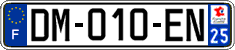 French license plate, SIV (ordinary)