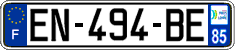 French license plate, SIV (ordinary)