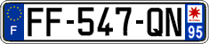 French license plate, SIV (ordinary)
