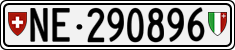 License plate of Switzerland, Cars
