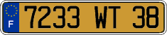 French license plate, FNI