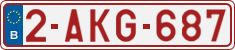 License plate of Belgium, Regular plates (2010)