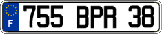 French license plate, FNI