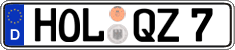 German license plate, Regular plates