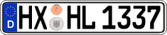 German license plate, Regular plates