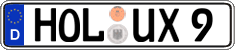 German license plate, Regular plates
