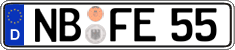 German license plate, Regular plates
